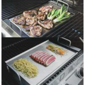 Teppanyaki Edelstahl Grillpatte für Smoker Gas- Holzkohlegrill 39 x 24 cm CADAC