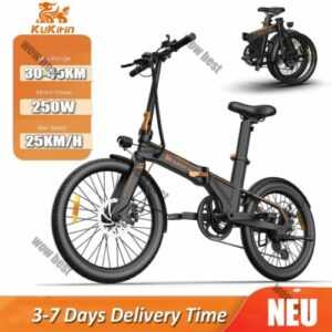 Kukirin V2 Elektrofahrrad 20 zoll Klapprad E-Bike Pendeln E-Faltrad 350W 25km/h