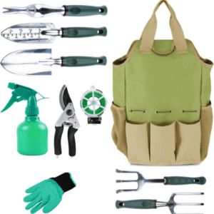 Gartenwerkzeug Set,10 Stück Garten Werkzeug Mit Gartengeräte Organizer Handtasch