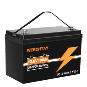 WERCHTAY 12V 100Ah LiFePO4 Akku Lithium Batterie mit BMS für Solaranlage Boot