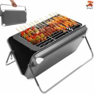 2-in-1 Portable Camping BBQ Grill Portable Camping Picknick Herd Holzkohle & Gas