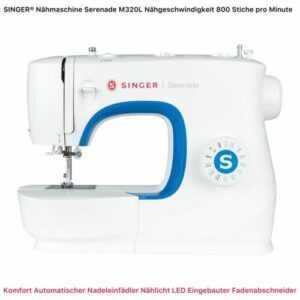 SINGER® Nähmaschine Serenade M320L Automatischer Nadeleinfädler Neu Ovp