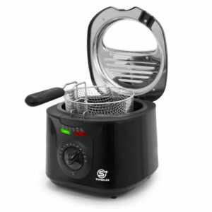 SUPERLEX 2Liter Mini Friteuse mit öl Elektrische Fritteuse Fritöse 1300W