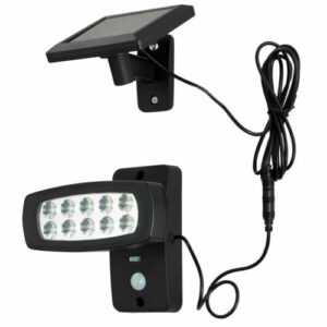 LED Solar Außenleuchte Schwarz IP44 1,6W 150lm Tageslicht 6500K Bewegungsmelder