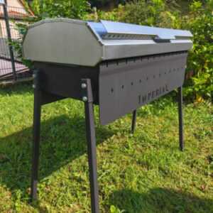 Praktischer kompakter Grill 40x90,3mm Stahl ,Mangal mit Grilldeckel