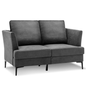 Modernes Sofa für 2 Personen Zweisitzer Zweiersofa 141x80x72cm Grau