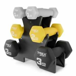 Trex Sport Neopren Hanteln Set mit Hantelständer Kurzhanteln 6er Set 12 kg