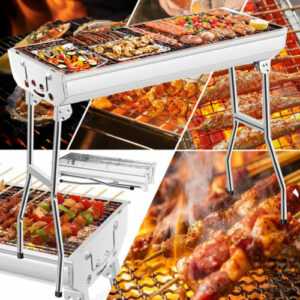 Tragbar Grill Holzkohlegrill BBQ Standgrill Picknickgrill Camping Grill Terrasse