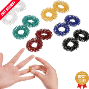 12 Stücke Akupressur Ring, Massagering Für Finger Edelstahl Spiky Sensory