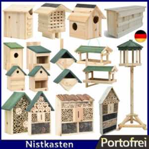 Holz Vogelfutterhaus Vogelhaus Fledermaushaus Spatzenhaus Insekten Nistkasten