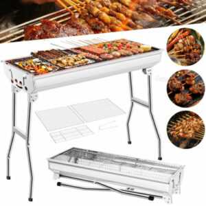 XXL Holzkohlegrill Klappgrill BBQ Campinggrill klappbar Party Garten Edelstahl