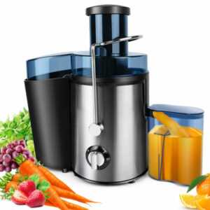 Entsafter Gemüse und Obst 1600W Juicer 500ml mit Großer Einfüllschacht 2 Modus