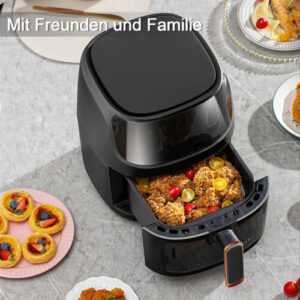 XXL Heißluftfritteuse 8L Fritteusen Friteuse Heißluft Air Fryer 1800W ohne Öl