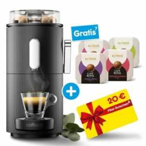 CoffeeB Kaffeemaschine Globe schwarz + 4 Packungen Coffee Balls + 20€  Gutschein