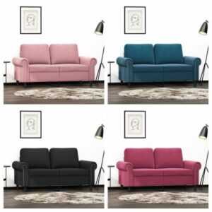 2-Sitzer-Sofa Samt Couch Garnitur Sofagarnitur Schlaffunktion Wohnlandschaft neu