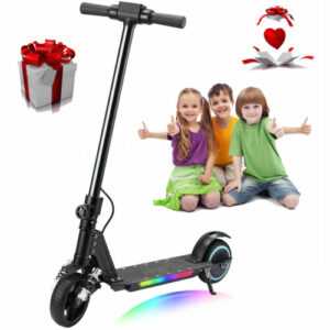 Elektroroller Kinder Schwarz E Scooter Für kinder Ab 8 LCD Klappbar Kinderroller