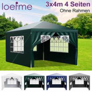 Pavillon 3x3/3x4/3x6m Wasserdicht Faltpavillon Party Garten UV-Schutz Pavillon