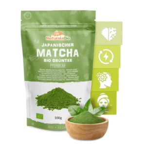 Matcha Tee Pulver Bio - Premium-Qualität - 100G. Original Green Tea Aus Japan.