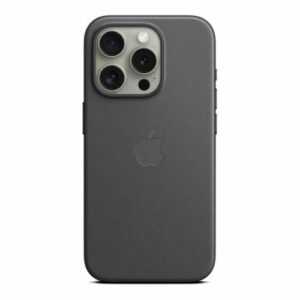 Apple iPhone 15 Pro Feingewebe Case schwarz mit MagSafe