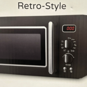 Exquisit Retro-Mikrowelle RMW720-3GDIG Schwarz | 700 Watt | 1000 Watt Grill