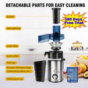 Entsafter Gem se und Obst 1500W Juicer 500ml mit Gro er Einf llschacht (65 mm)