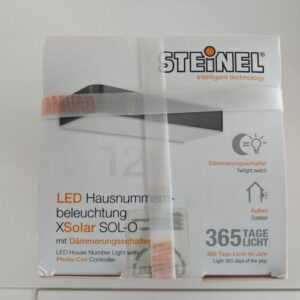 STEINEL Solar LED beleuchtete Hausnummerleuchte, NEU OVP