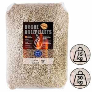 Buche Pellets 15 kg 30 kg Grill Smoker Pizzaofen Rauch BBQ Holz  Grillen Flameup