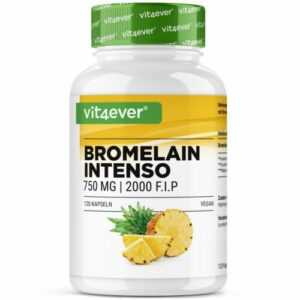 Bromelain / Bromelin - 120 Kapseln (v) a 750mg  (2000 F.I.P) - Ananas-Extrakt