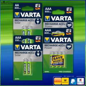 Varta Akku Varta  Solar Akku Accu Batterien AA  AAA Mignon Micro 550mAh 800 mAh