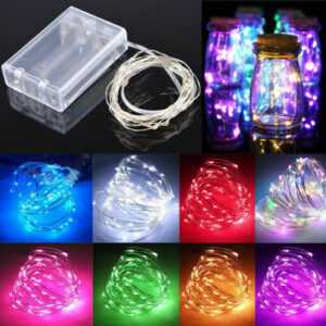 6er Lichterkette LED Drahtlichterkette Partylichterkette Batterie warmweiß Micro