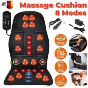 Massagematte Wärmefunktion Vibration Matte Sitzauflage Heizfunktion 114x48cm Neu