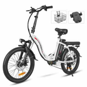 20 Zoll Elektrofahrrad 350W Citybike Klapprad Pedelec E bike Faltrad 36V Weiß