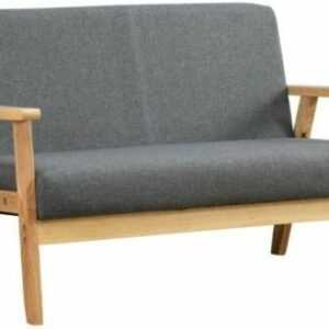 Sofa 2 Sitzer Stoffsofa Couch Modern Loungesofa Polstersofa Sitzmöbel Dunkelgrau