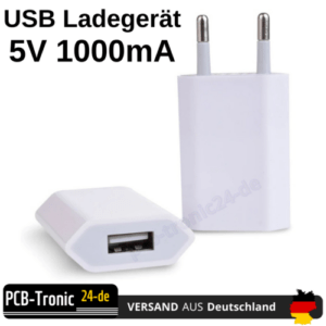 5W USB Ladegerät Adapter 5V 1A Netzteil Charger Netzstecker Steckernetzteil