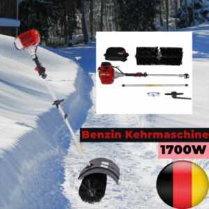 Benzin Kehrmaschine Motorbesen 2,3PS 2-Takt Elektro Schneefr se Schneeschieber