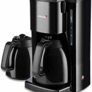 KORONA 10311 Thermo-Kaffeemaschine 2-Thermokannen schwarz 8 Tassen 1000 W BWare