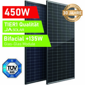 JA SOLAR JAM54D40-450/LB Solarmodul 450W Solarpanel Bifacial Bifazial PV Modul