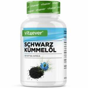 Schwarzkümmelöl 420 Kapseln - 1000mg Portion - kaltgepresst  ägyptisch Vitamin E