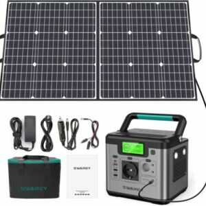 500W Power Station 518Wh Solargenerator Max-1000W Ladegeräte Mit 100W Solarpanel