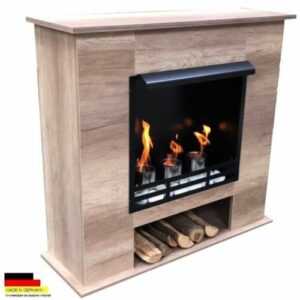 Gelkamin Ethanolkamin Kamin Fireplace Modell 001B Eiche Hell inkl. 27 teil. Set