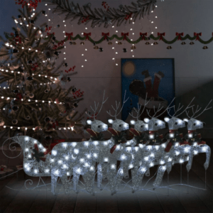 Rentiere Schlitten Weihnachtsdeko LED Beleuchtet Weihnachtsbele