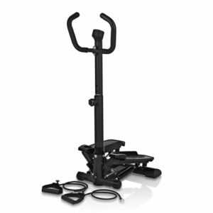 Fitnesstrainer Heimtrainer Swing Stepper mit Expander Widerstandsbänder Display