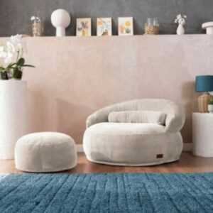 Gefüllter Cord Pouf Sofa, Wohnzimmer Sofa, Schlafzimmer Sofa, Boden Sofa Kissen