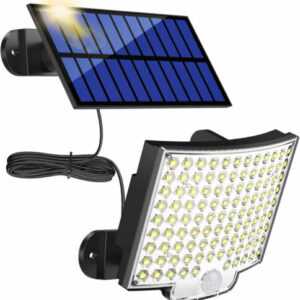 MPJ Solarlampen 106 LED Aussen Bewegungsmelder 120°Beleuchtungswinkel 5m Kabel