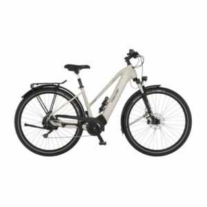 Trekking E-Bike 28 Zoll 630 Wh 50 cm FISCHER Viator 7.0i Elektrofahrrad hellgrau