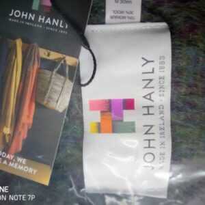 John Hanly MOHAIR-DECKE Grün/Rot 137x182 cm in Originalverpackung