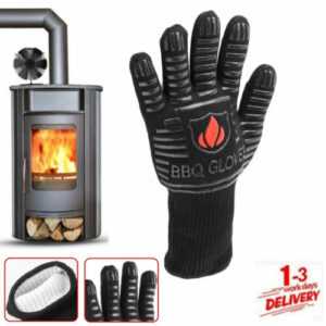 HARK Kamin Ofen Handschuh Grillhandschuh Kaminhandschuh aus Wildleder