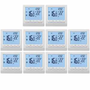 10PCS Digital Thermostat Raumthermostat Fußbodenheizung Wandheizung LED weiß DE