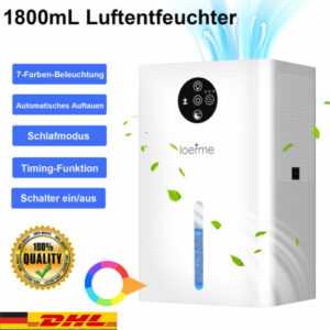 LOEFME Luftentfeuchter Elektrisch 1800ml Raumentfeuchter Entfeuchter für 30m² DE