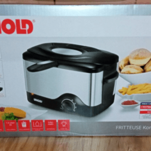 Unold Friteuse Kompakt 58615 Edelstahl schwarz Wärmeisoliertes Gehäuse 1200W